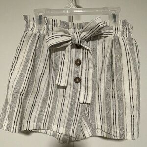 Sienna Sky Black and White Striped Shorts